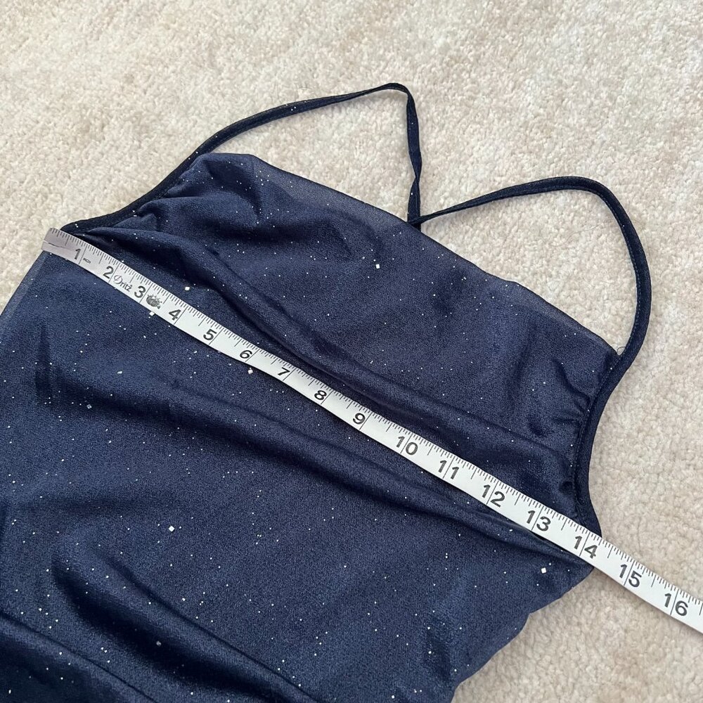 Cider Blue Cocktail Strappy Mini Dress XS - Picture 7 of 10